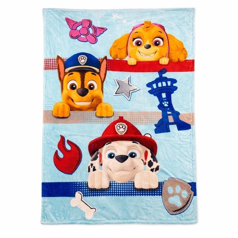 Franco Paw Patrol Oversized Foven Fleece Blanket Chase Marshall Skye 87x61